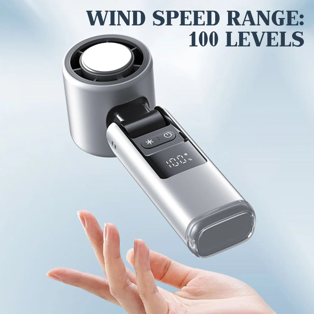 HandyFan Pro - Draagbare Opvouwbare Ventilator met Digitale Weergave en 4000mAh Batterij
