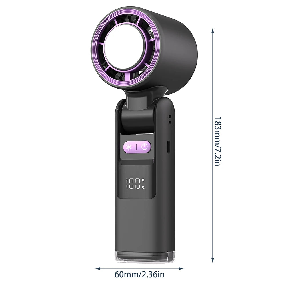 HandyFan Pro - Draagbare Opvouwbare Ventilator met Digitale Weergave en 4000mAh Batterij