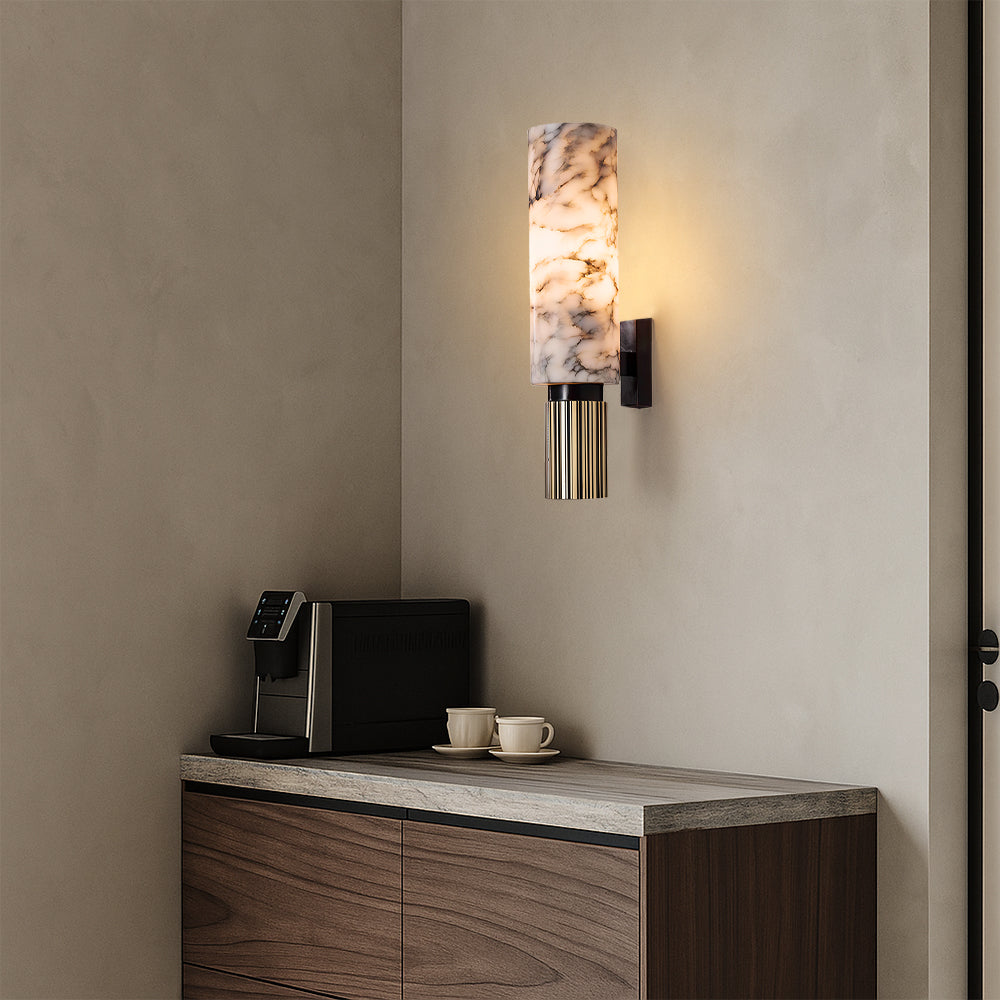 Koperstenen Wandlamp