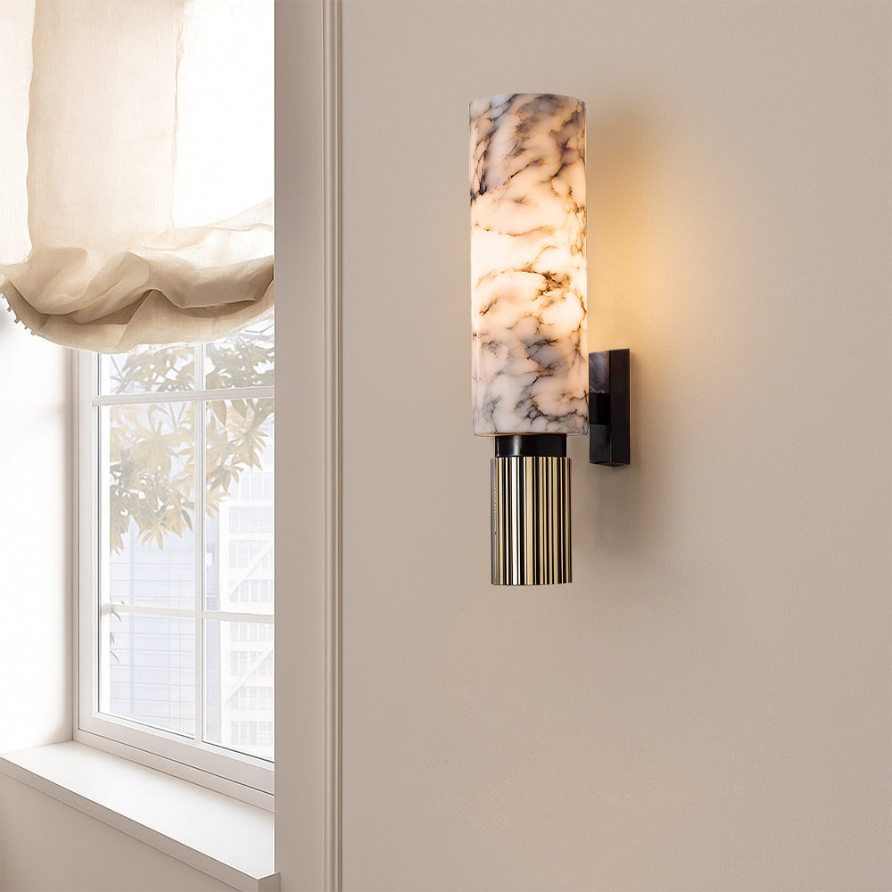 Koperstenen Wandlamp