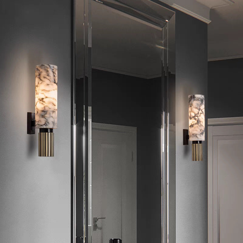 Koperstenen Wandlamp