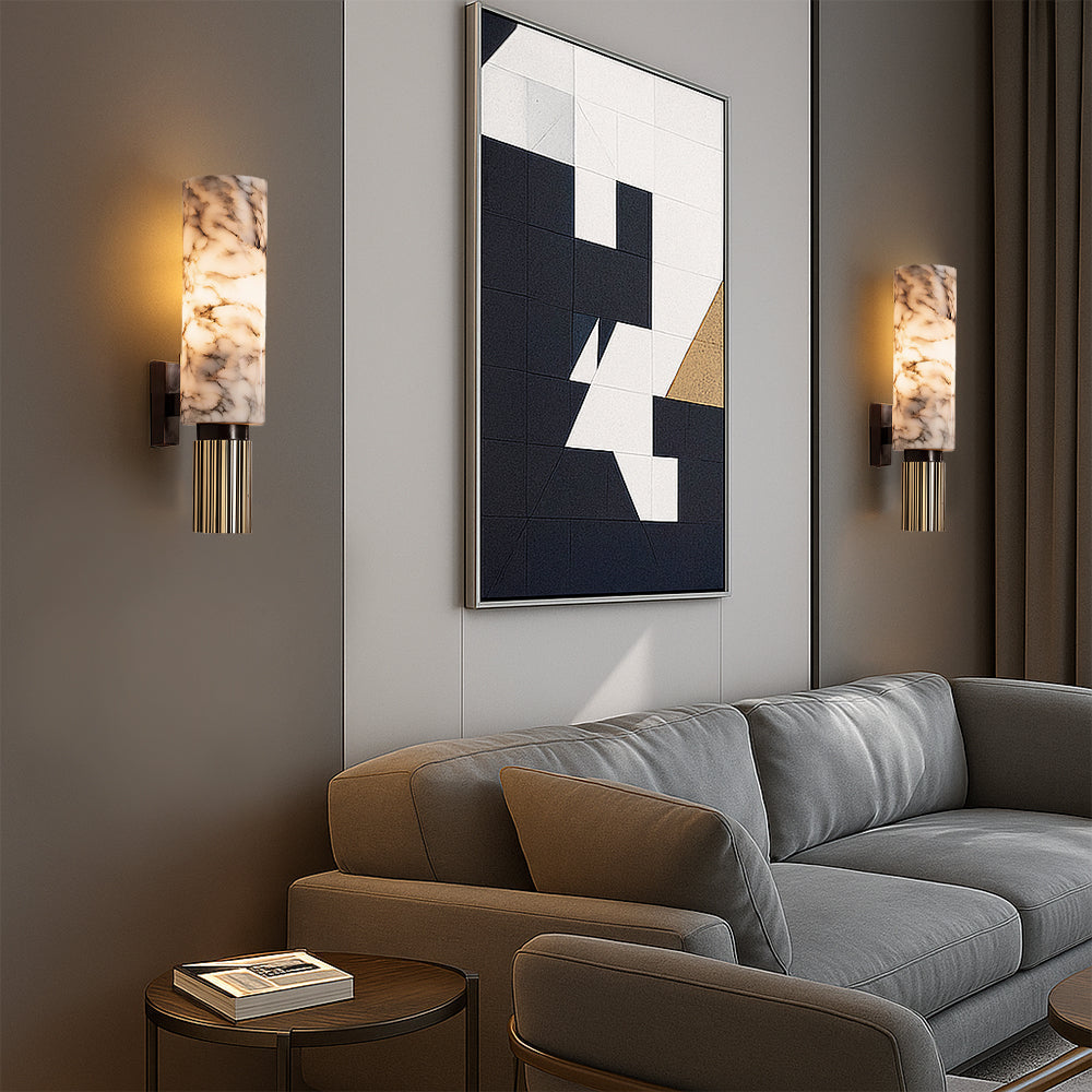 Koperstenen Wandlamp