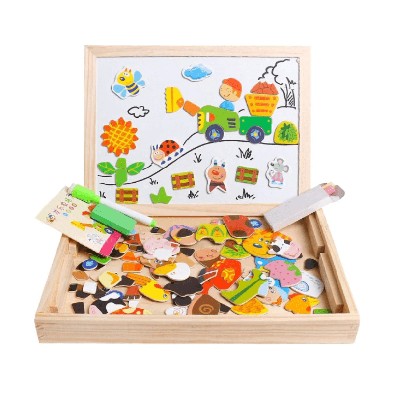 ARTIBLOX – 2-in-1 Montessori Tekenbord met Magneetbord & Krijtbord voor Kinderen