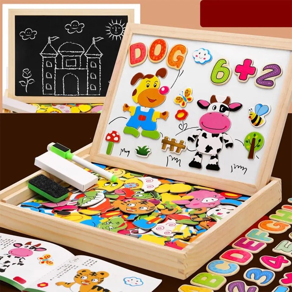 ARTIBLOX – 2-in-1 Montessori Tekenbord met Magneetbord & Krijtbord voor Kinderen