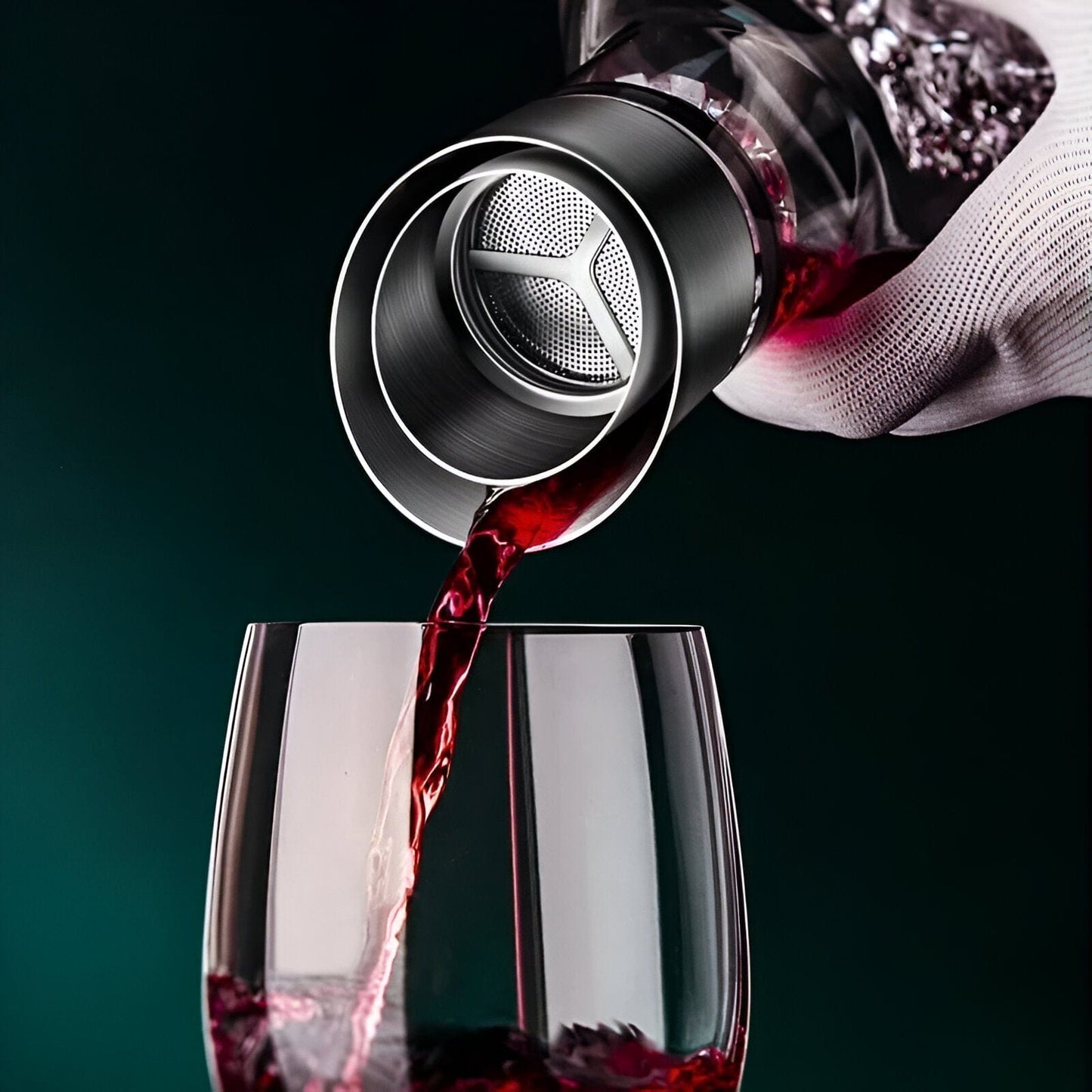 "IJsberg" Wijn-Dekanter & Verdeler | Handgemaakt loodvrij kristalglas | Lucht- & filtersysteem | Elegante serveerkaraffe voor rode wijn | 1500ml luxe ontwerp