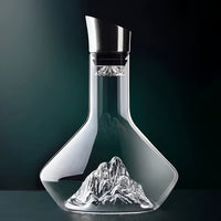 "IJsberg" Wijn-Dekanter & Verdeler | Handgemaakt loodvrij kristalglas | Lucht- & filtersysteem | Elegante serveerkaraffe voor rode wijn | 1500ml luxe ontwerp