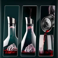 "IJsberg" Wijn-Dekanter & Verdeler | Handgemaakt loodvrij kristalglas | Lucht- & filtersysteem | Elegante serveerkaraffe voor rode wijn | 1500ml luxe ontwerp