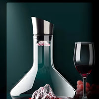 "IJsberg" Wijn-Dekanter & Verdeler | Handgemaakt loodvrij kristalglas | Lucht- & filtersysteem | Elegante serveerkaraffe voor rode wijn | 1500ml luxe ontwerp