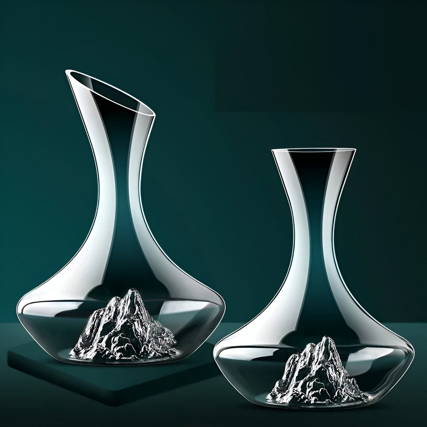 "IJsberg" Wijn-Dekanter & Verdeler | Handgemaakt loodvrij kristalglas | Lucht- & filtersysteem | Elegante serveerkaraffe voor rode wijn | 1500ml luxe ontwerp
