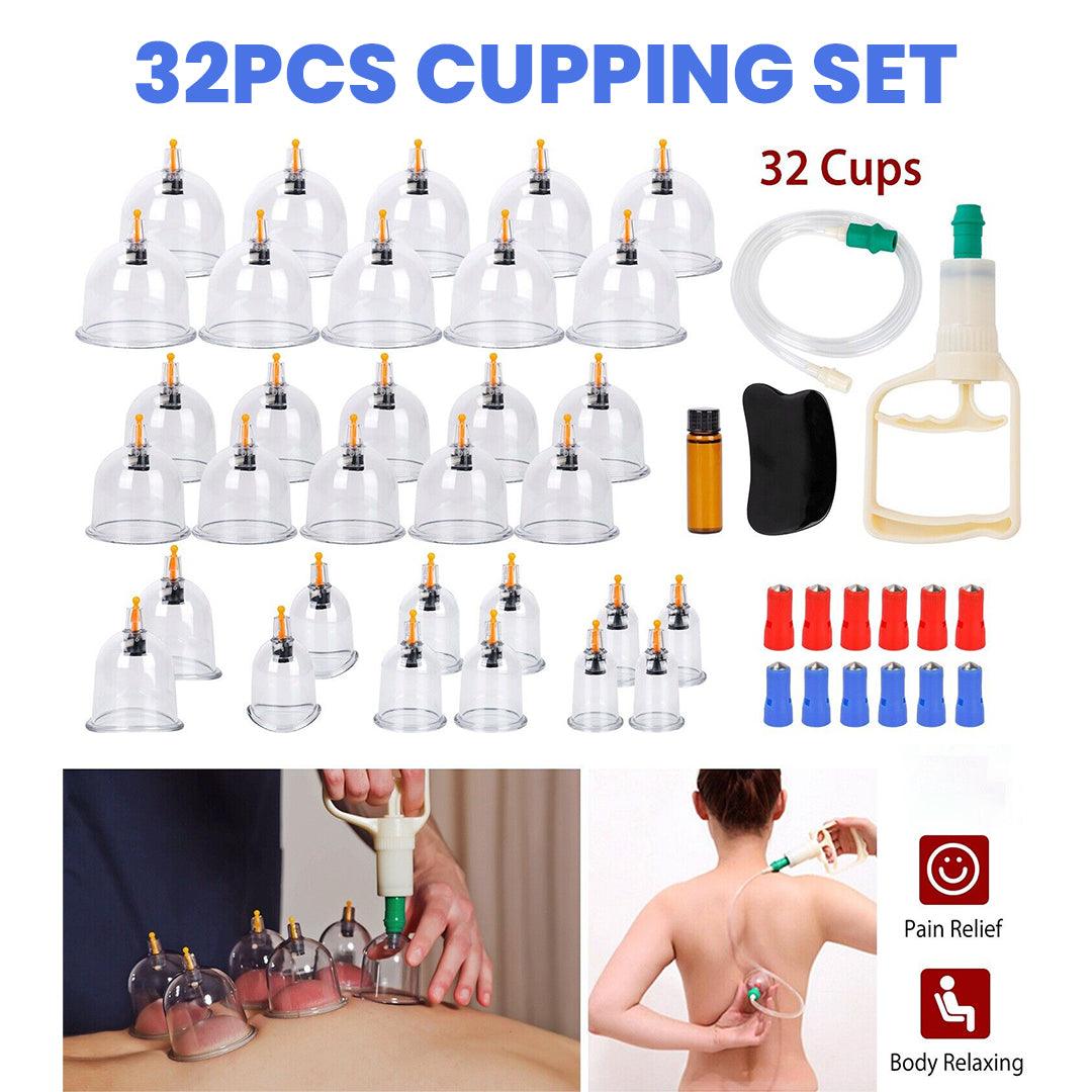 CuppingThera Pro | Set van 32 Stuk Therapie met Cups voor Massage en Acupunctuur