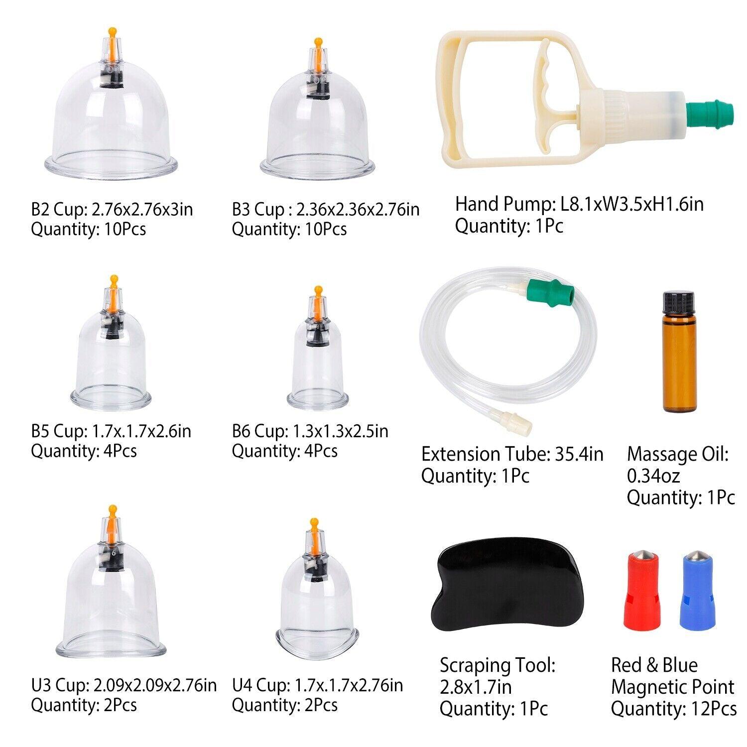 CuppingThera Pro | Set van 32 Stuk Therapie met Cups voor Massage en Acupunctuur