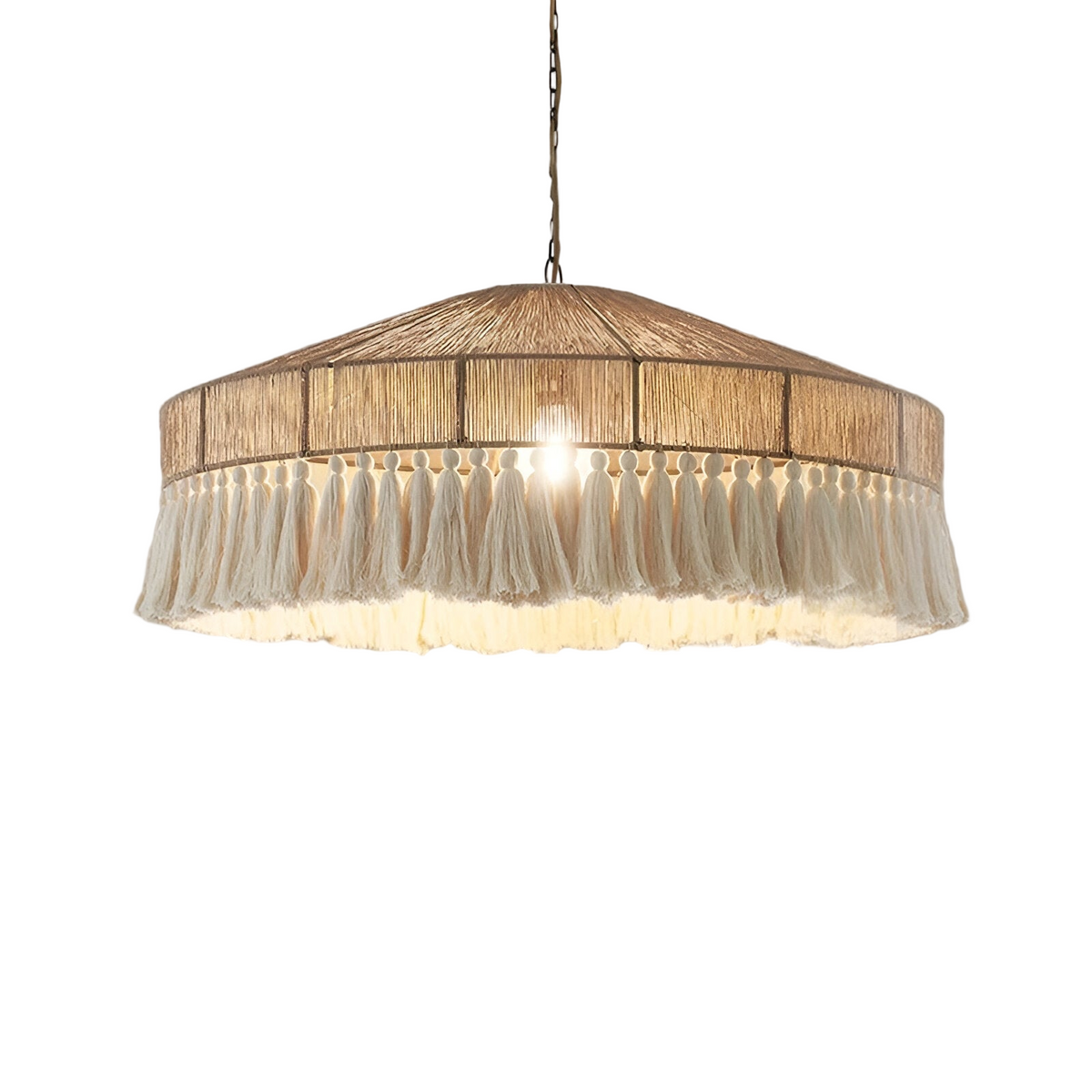 Bohemian Vintage Hennep Touw Tassel Kroonluchter