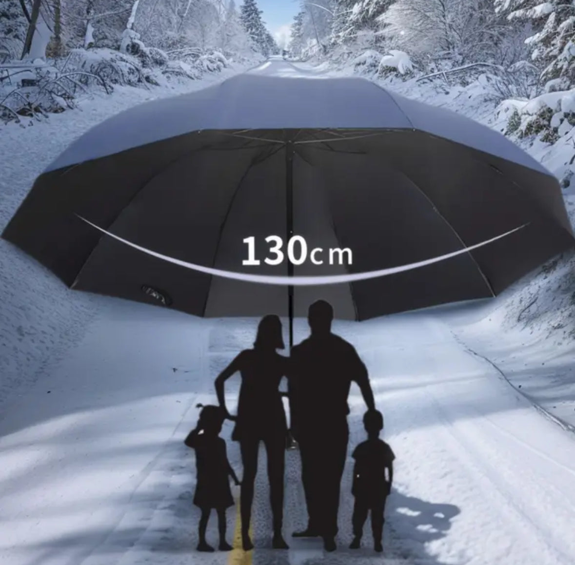 Bolendo XXL Knirps 3-Personen Regenboog - 130 cm Spanwijdte, opvouwbaar, winddicht