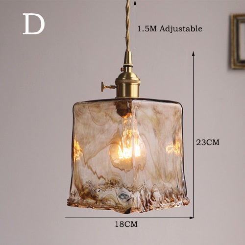 Zina Geometrische Vintage Hanglamp Glas. Messing. Woonkamer