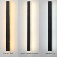 Arisha Minimalistische Waterdichte LED Buitenwandlamp Zwart Tuin Gang