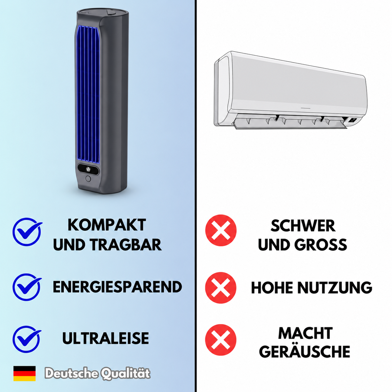 AirWave – Draagbare oplaadbare luchtkoeler met 12 uur accuduur