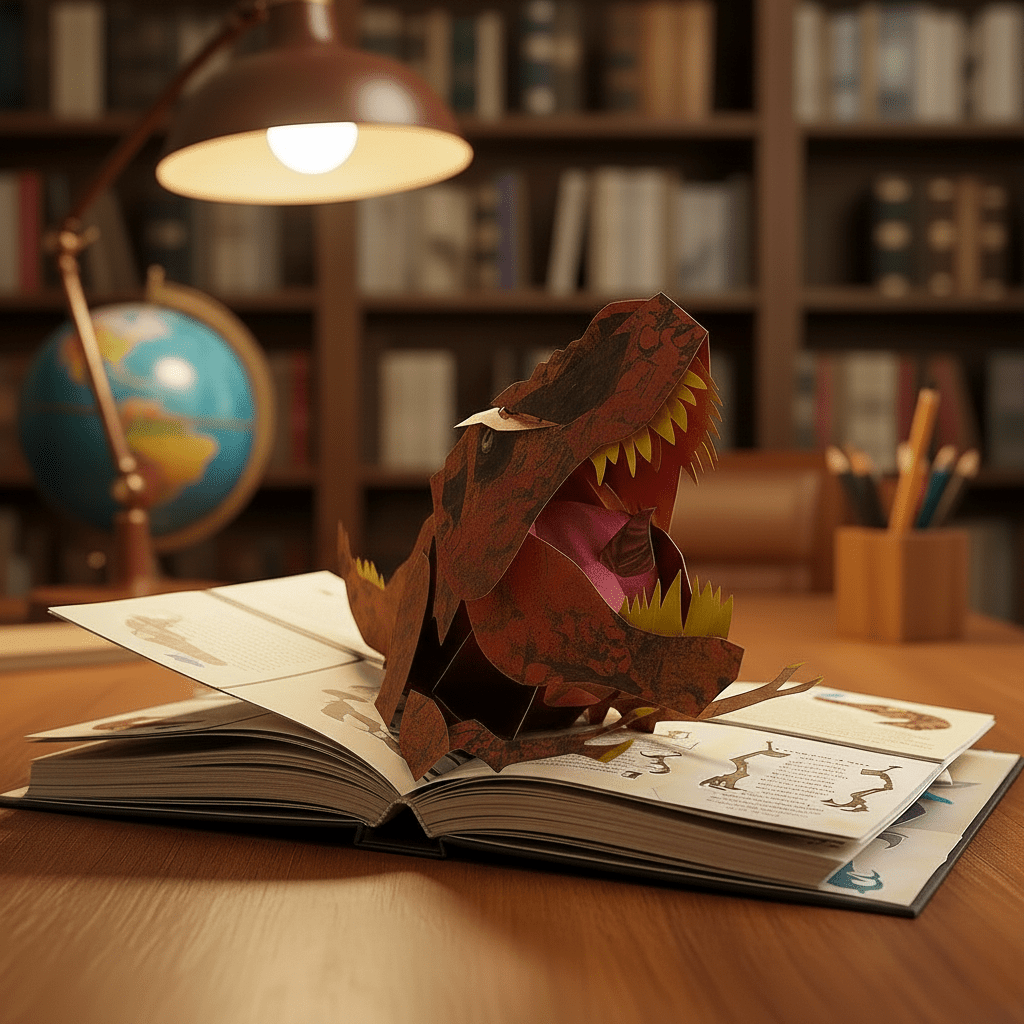 DINOCRAFT – 3D-Dinosaurussen Pop-Up Boek met Nauwkeurige Wetenschappelijke Inzichten