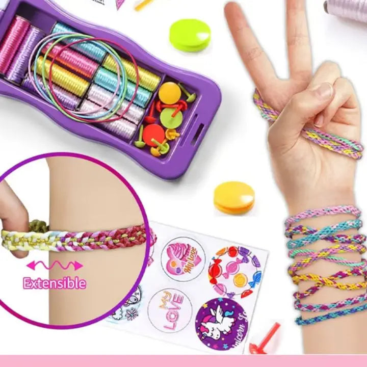 DIY Handtouw Vlechtset – Creatieve Knutselset voor Kinderen