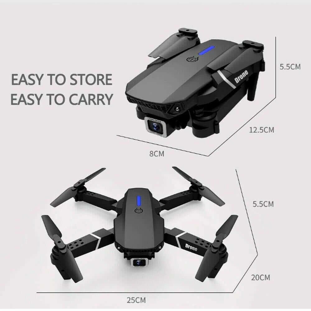 Skanto | met Camera Zwart 4K Professionele HD Camera WIFI FPV RC Quadcopter Vouwbare Helicopter