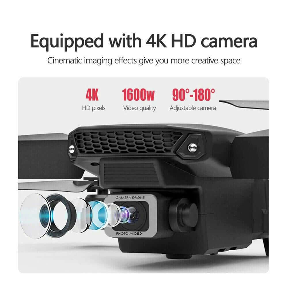 Skanto | met Camera Zwart 4K Professionele HD Camera WIFI FPV RC Quadcopter Vouwbare Helicopter