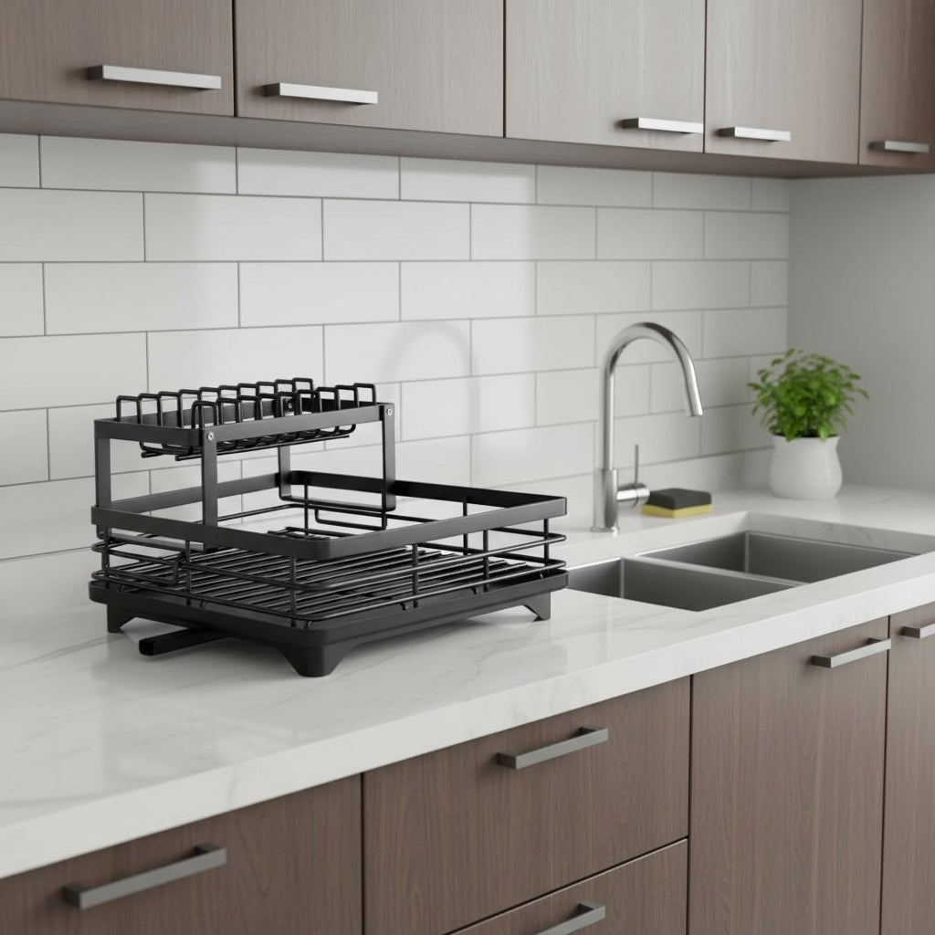KITCHENFORM – Opvouwbaar afdruiprek van roestvrij staal, ruimtebesparend ontwerp voor moderne keukens