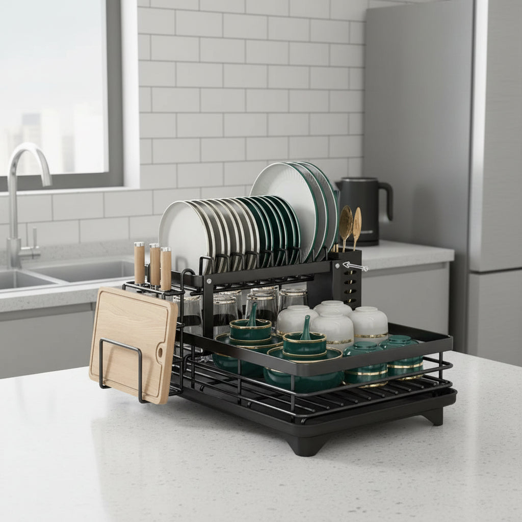 KITCHENFORM – Opvouwbaar afdruiprek van roestvrij staal, ruimtebesparend ontwerp voor moderne keukens