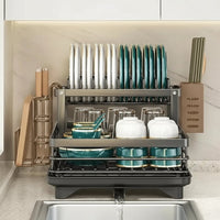KITCHENFORM – Opvouwbaar afdruiprek van roestvrij staal, ruimtebesparend ontwerp voor moderne keukens