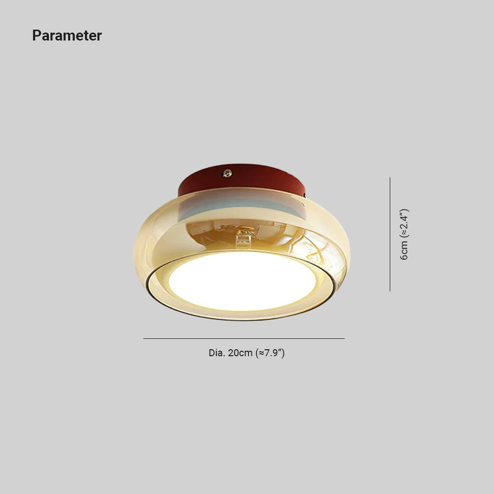 Juni Industriële Plafondlamp Glas
