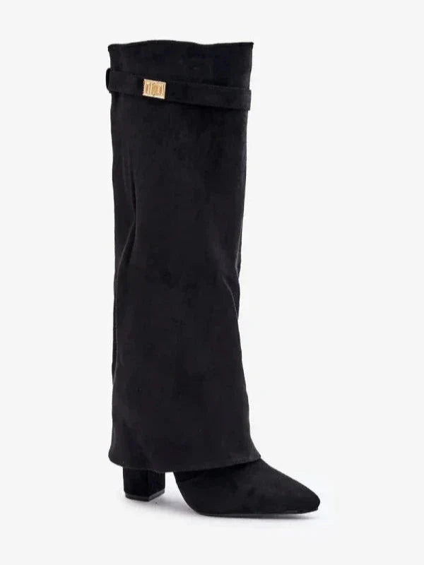 Dames Hakken Enkellaarsjes Elegante PU-Leder Blokhak