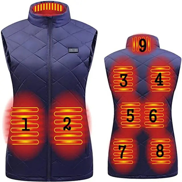 Dames Verwarmde Vest | USB-Verwarmd Vest met Infrarood Technologie | Warmte Regulerend & Licht | Ideaal voor Herfst & Winter | ThermaBelle