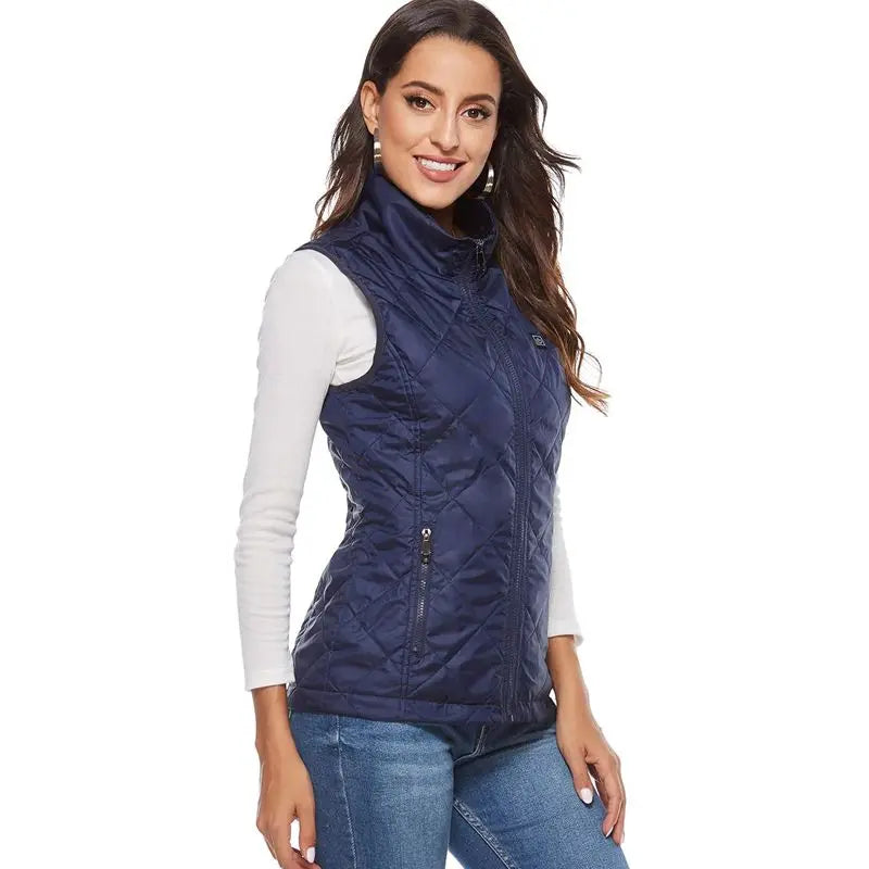 Dames Verwarmde Vest | USB-Verwarmd Vest met Infrarood Technologie | Warmte Regulerend & Licht | Ideaal voor Herfst & Winter | ThermaBelle