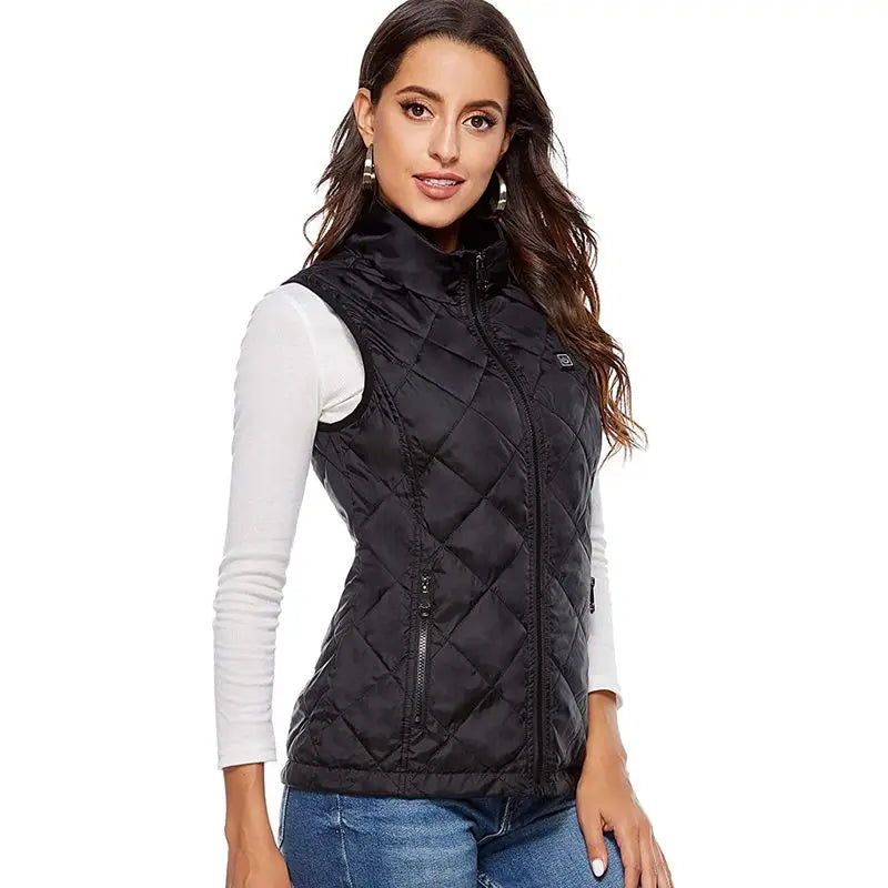 Dames Verwarmde Vest | USB-Verwarmd Vest met Infrarood Technologie | Warmte Regulerend & Licht | Ideaal voor Herfst & Winter | ThermaBelle