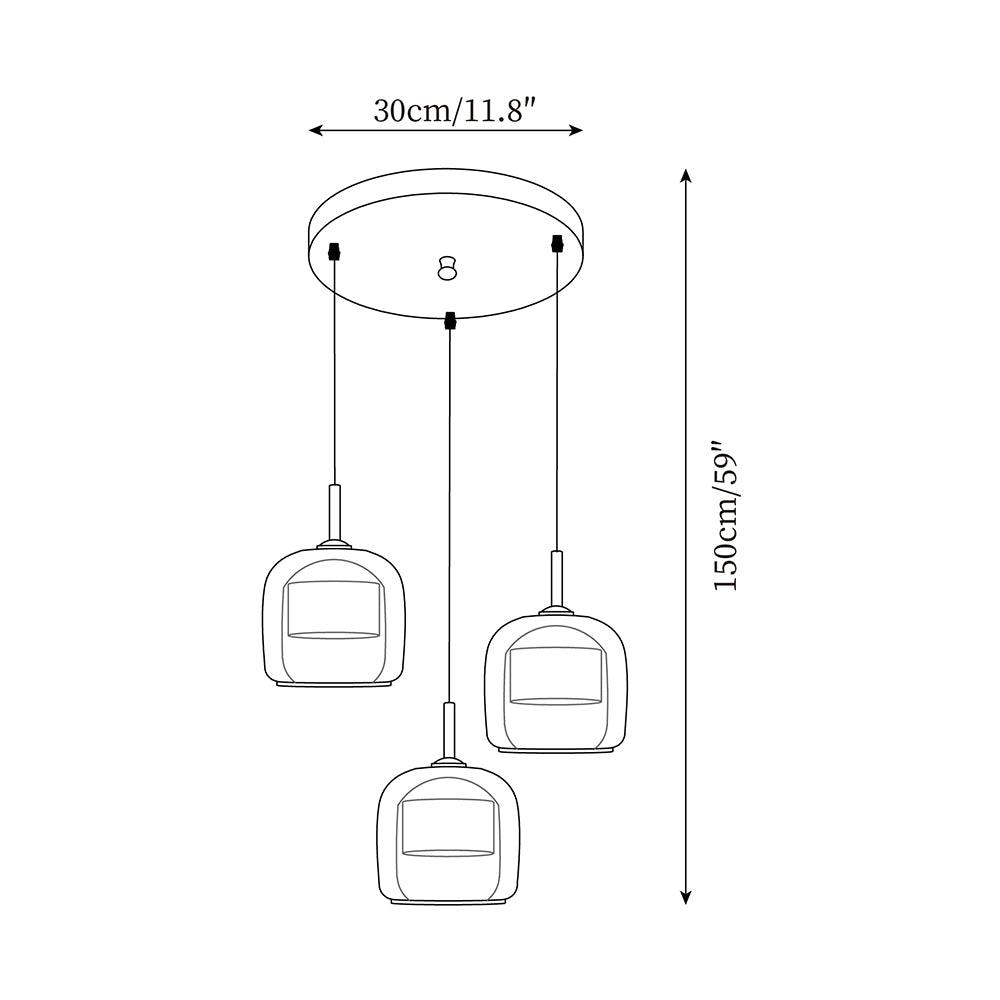 Juni Hanglamp Ontwerp Rookglas