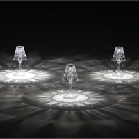 GlimmerLux - Tafel lamp van kristal met 3-niveaus aanraakdimmer