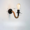 Retro wandlamp NoctiCord | Stijlvolle E27 bed- en loftverlichting met touw en hout