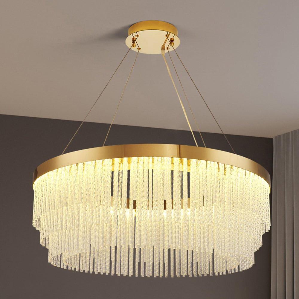 Arisha Hanglamp Ronde Modern, Metaal, Goud, Woonkamer/Horeca