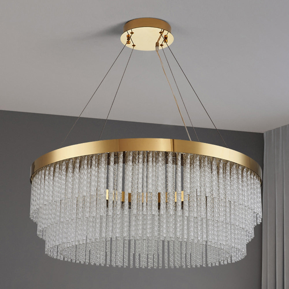 Arisha Hanglamp Ronde Modern, Metaal, Goud, Woonkamer/Horeca