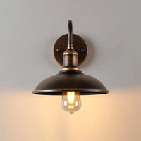 Ray Rustieke Komvormige Metalen Wandlamp, Antiek Messing