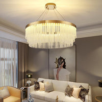 Arisha Hanglamp Ronde Modern, Metaal, Goud, Woonkamer/Horeca