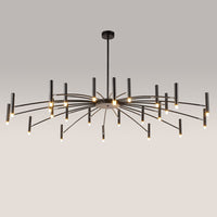 Arisha Moderne Geblazen Lineaire Metaal Meerdere Hoofd Chandeliers