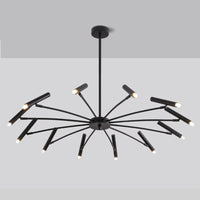Arisha Moderne Geblazen Lineaire Metaal Meerdere Hoofd Chandeliers