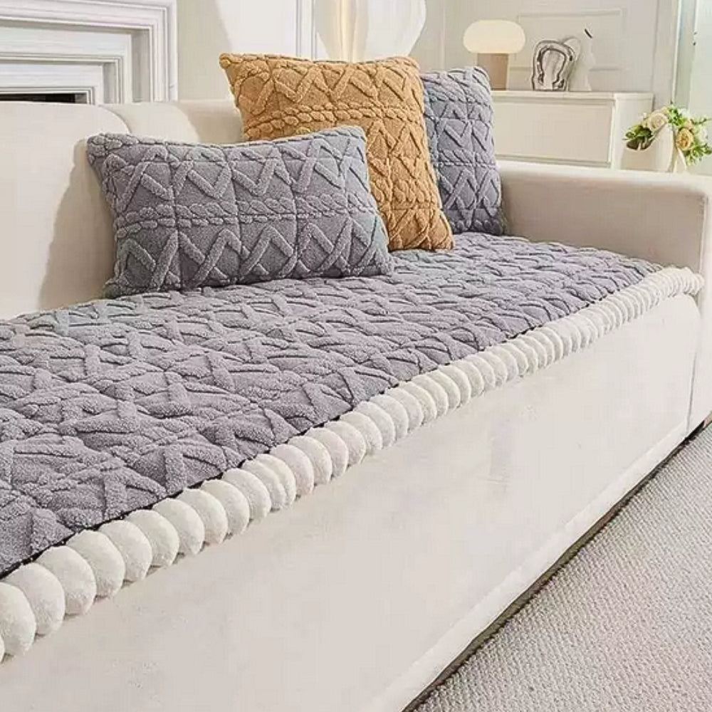 Knuffelige Sherpa Pluche Sofa Beschermhoes