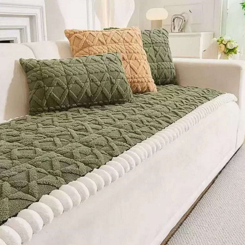 Knuffelige Sherpa Pluche Sofa Beschermhoes