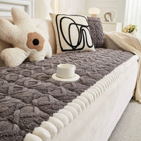 Knuffelige Sherpa Pluche Sofa Beschermhoes