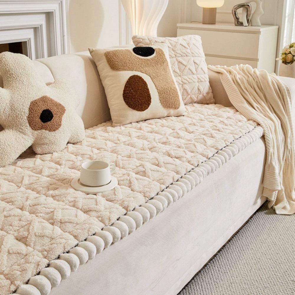 Knuffelige Sherpa Pluche Sofa Beschermhoes
