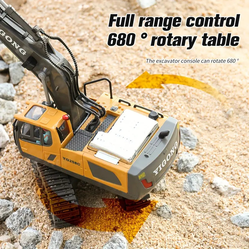 DiggerMaster | RC Graafmachine met 11 Functies – Realistisch Bouwspeelgoed