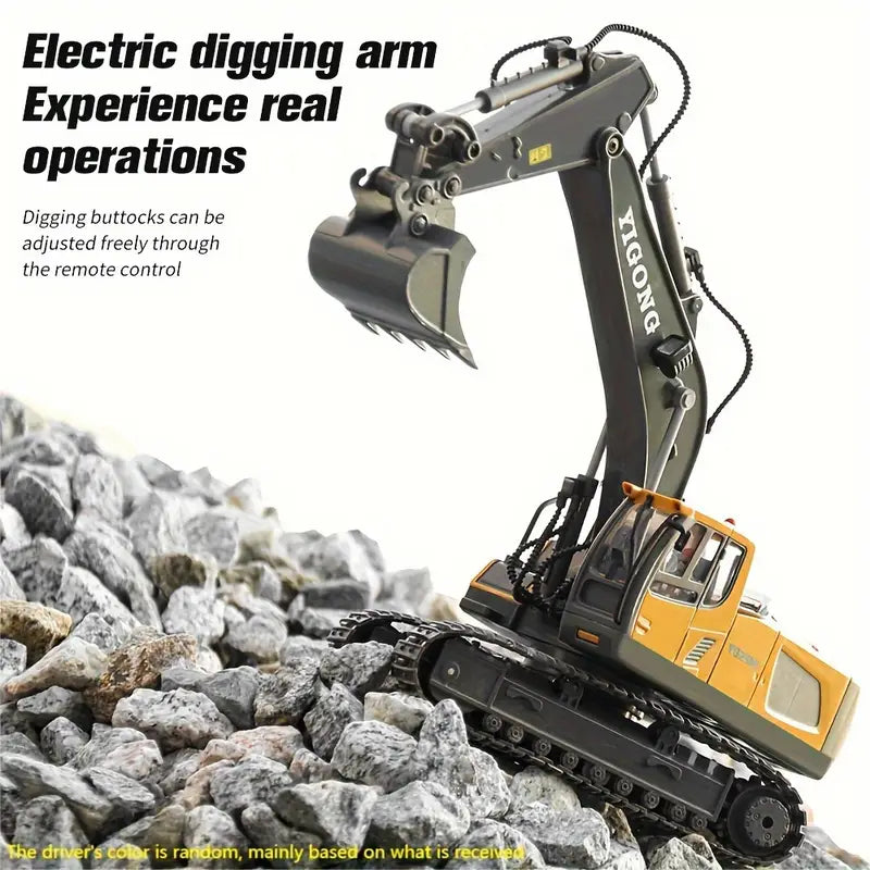 DiggerMaster | RC Graafmachine met 11 Functies – Realistisch Bouwspeelgoed