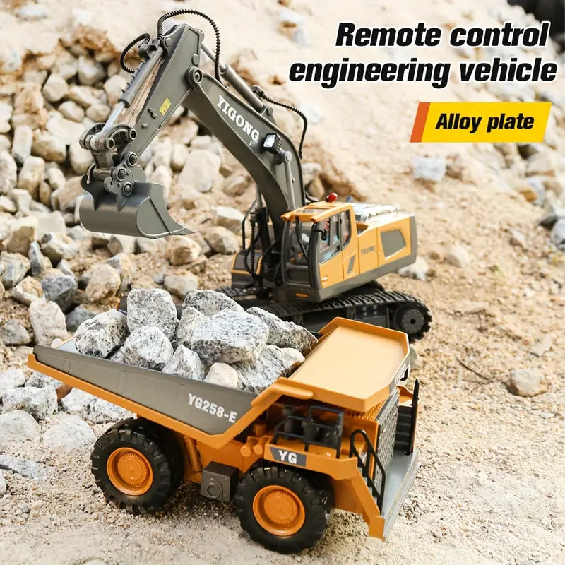 DiggerMaster | RC Graafmachine met 11 Functies – Realistisch Bouwspeelgoed