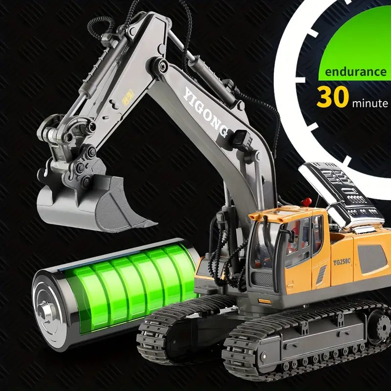 DiggerMaster | RC Graafmachine met 11 Functies – Realistisch Bouwspeelgoed
