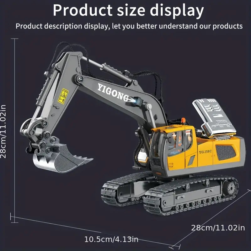 DiggerMaster | RC Graafmachine met 11 Functies – Realistisch Bouwspeelgoed